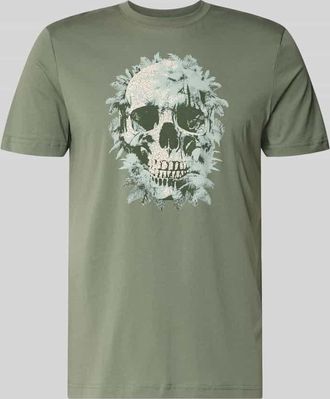 Antony Morato Regular Fit T-Shirt mit Motiv-Print in Schilf, Gr&ouml;&szlig;e XXL
