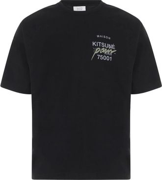 Maison Kitsun&eacute; Baby Fox Regular T-Shirt - Heren - T-shirts - Zwart - M - Katoen - Tops