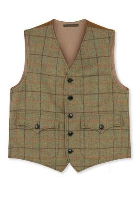 Fortela Sartoriale Wool Check Vest in Multicolor at Nordstrom, Size 46 Eu