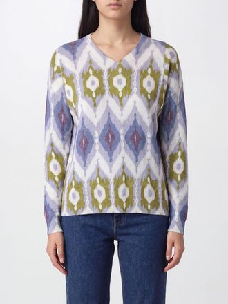 In Bed With You Cardigan in pura lana con stampa tie-dye e scollo a V