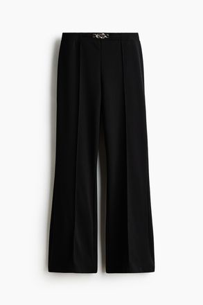 H&M Hose aus Ponte-di-Roma mit Bootcut - Schwarz