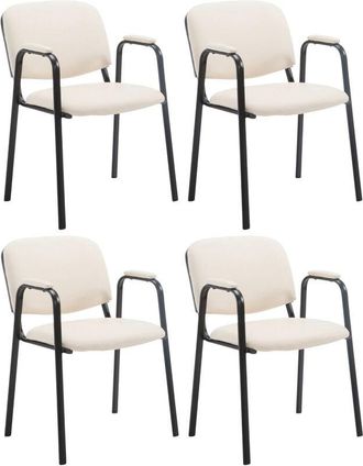 Clp Set de 4 sillas Confidente Ken Pro en polipiel Crema