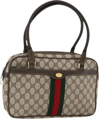 Gucci Pre-owned Handbags, female, Beige, Size: ONE SIZE Pre-owned GG Canvas Hand Bag