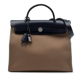 Herm&egrave;s Pre-owned Hermes Toile Herbag Zip 31 Satchel Ladies IIF1PQGIIS294BNX