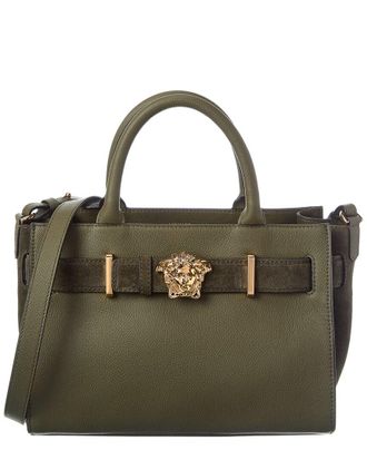 Versace Medusa Small Leather & Suede Tote