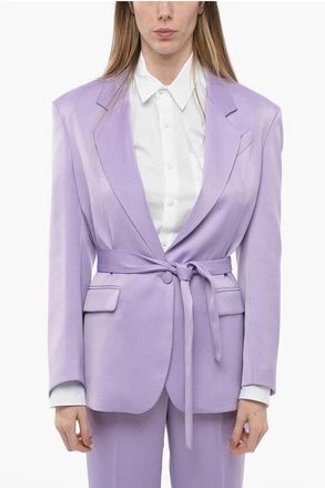 Hebe Studio Satin THE LOVER Blazer with Belt size 38