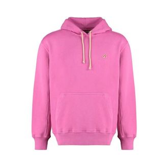 Autry Felpa con cappuccio in cotone con coulisse e tasca a marsupio - - Sweatshirts & Hoodies - Uomo - Rosa - S