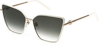 Furla SFU890 08MZ Womens Sunglasses White Size 62