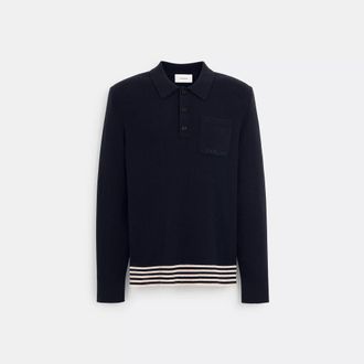 Coach Long Sleeve Knit Polo