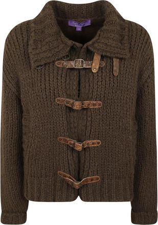 Ralph Lauren C&aacute;rdigan tipo bomber de manga larga - Knitwear - Mujer - Marr&oacute;n - S