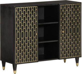 vidaXL Credenza 90x33x75 cm in Legno Massello di Mango Vidaxl