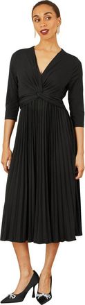 Yumi Jersey Knot Waist Midi Dress in Black at Nordstrom, Size 4
