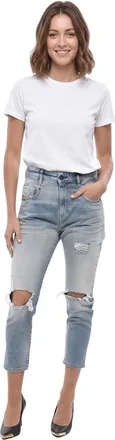 Diesel Sky Blue Straight High Rise Jeans