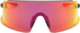 adidas 120mm Shield Sports Sunglasses in Matte Black /Roviex Mirror at Nordstrom