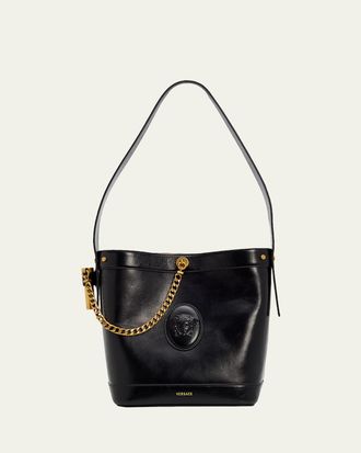 Versace Medusa Leather Bucket Bag