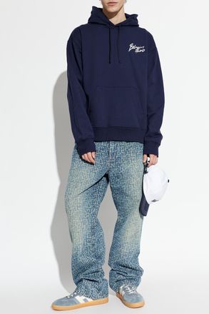 Balmain Sweatshirt With Logo, Mens, Navy Blue