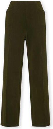 Elena Miro Cropped scuba broek - Dames - Vrijetijds broeken - Groen - L - Polyester - Broeken