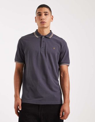 Farah Elton - Polo antracite-Grigio