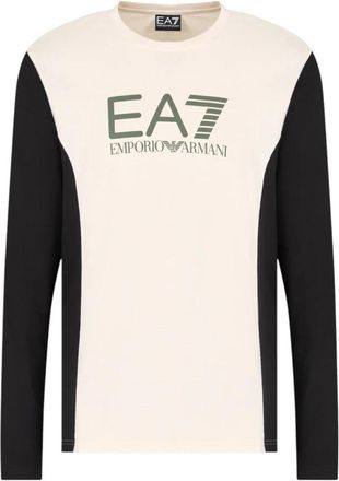 Emporio Armani T-shirt - Heren - Longsleeves - Beige - XS - Tops