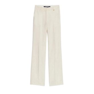 Jacquemus Wide Trousers, female, Beige, M, Trousers