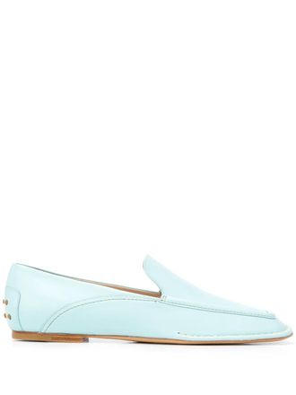 Tod's classic leather loafers - women - Leather/Leather/Leather - 37 - Green