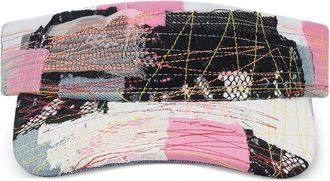 Who Decides War by Ev Bravado Zonneklep met patchwork - Roze