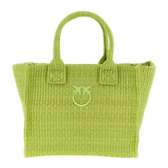 Pinko Tote Bags, female, Green, Size: ONE SIZE Beach Mini Shopping Bag