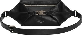 Dolce & Gabbana Belt Bags, male, Black, Size: ONE SIZE Lock Belt Bag