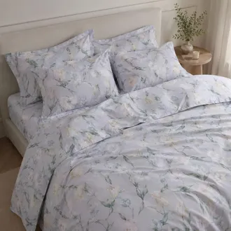 Dmora Juego De Cama Doble Rozareli, Funda Incluida, Percale, Lavable En Lavadora, 300x250 Cm Violeta