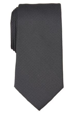 Ted Baker Textured Solid Silk Blend Tie in Black at Nordstrom Rack