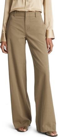 Vince Cotton Wide Leg Pants in Artichoke at Nordstrom, Size 12