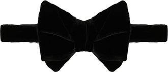 Tom Ford velvet plain bow tie - men - Viscose/Cupro - One Size - Black