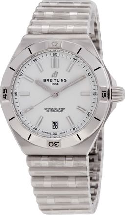 Breitling Chronomat Automatic Silver Dial Mens Watch AB3114101A1A1