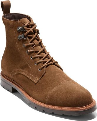 Cole Haan Chamberlain Cap Toe Boot in Spiced Brown Suede /dark Brown at Nordstrom Rack, Size 11.5