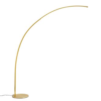 QAZQA Qazqa L&aacute;mpara De Arco Moderna De Lat&oacute;n Con Led Y Regulador T&aacute;ctil