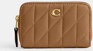 Coach Essential Small Zip Around Card Case With Pillow Quilting