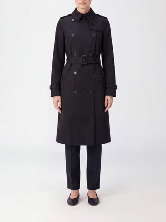 Burberry Trench doppiopetto in cotone lungo al ginocchio con cintura e mostrine