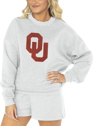 Gameday Couture Womens Gameday Couture Ash Oklahoma Sooners Team Effort Pullover Sweatshirt & Shorts Sleep Set at Nordstrom, Size Xx-Large