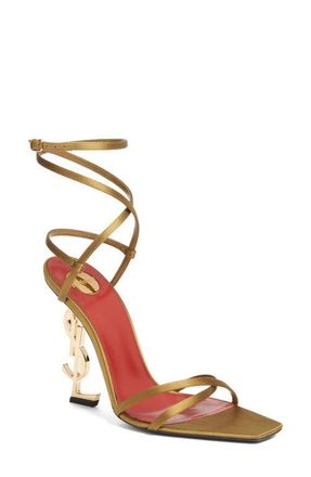 Saint Laurent Opyum Ankle Strap Sandal in Cuba Gold at Nordstrom, Size 7.5Us