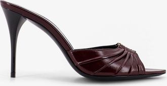 Saint Laurent Sandali Babylone 90 in pelle bordeaux - SAINT LAURENT - gender_Woman