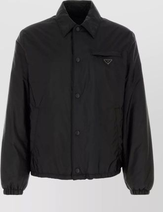 Prada re nylon padded jacket collared design pockets