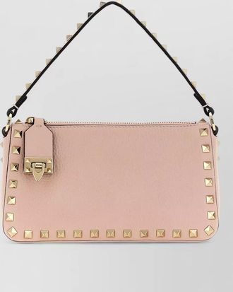 Valentino Garavani rockstud spike small leather clutch bag