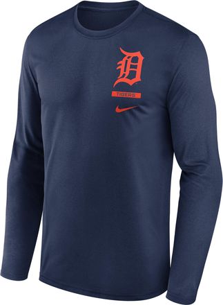 Nike Detroit Tigers 2-Hit Legend Nike Mens Dri-FIT MLB Long-Sleeve T-Shirt in Blue | NKGT44BDG-0ZZ