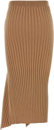 Stella McCartney Womens Camel Cotton Skirt Caramel Gonne