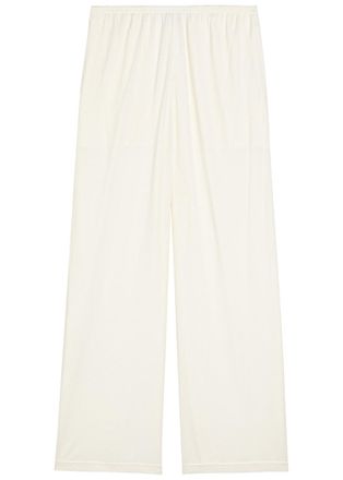 Toteme Silk-blend Pyjama Trousers - Off White - S (UK8-10 / S)