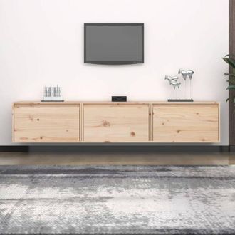 vidaXL Mueble De Tv 3 Piezas Madera Maciza De Pino Vidaxl