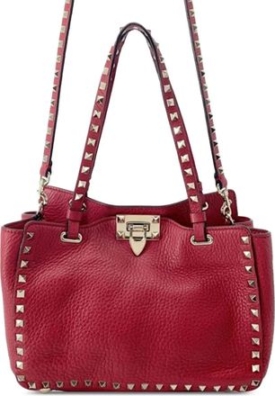 Valentino Garavani Borsa a tracolla Rockstud Trapeze piccola in pelle 2000-2017 - Rosso