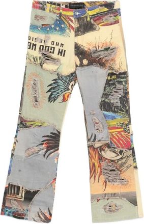 Who Decides War by Ev Bravado Patchwork Straight-Leg Jeans
