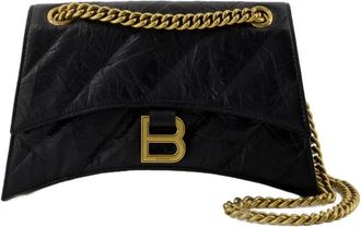 Balenciaga Gewatteerde Leren Schoudertas in Zwart - Dames - Schoudertassen - Zwart - ONE Size - Leer - Tassen