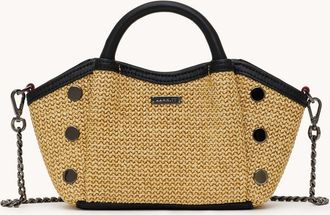 Hammitt Hammitt Paul Noir Smooth Raffia Gunmetal Mini